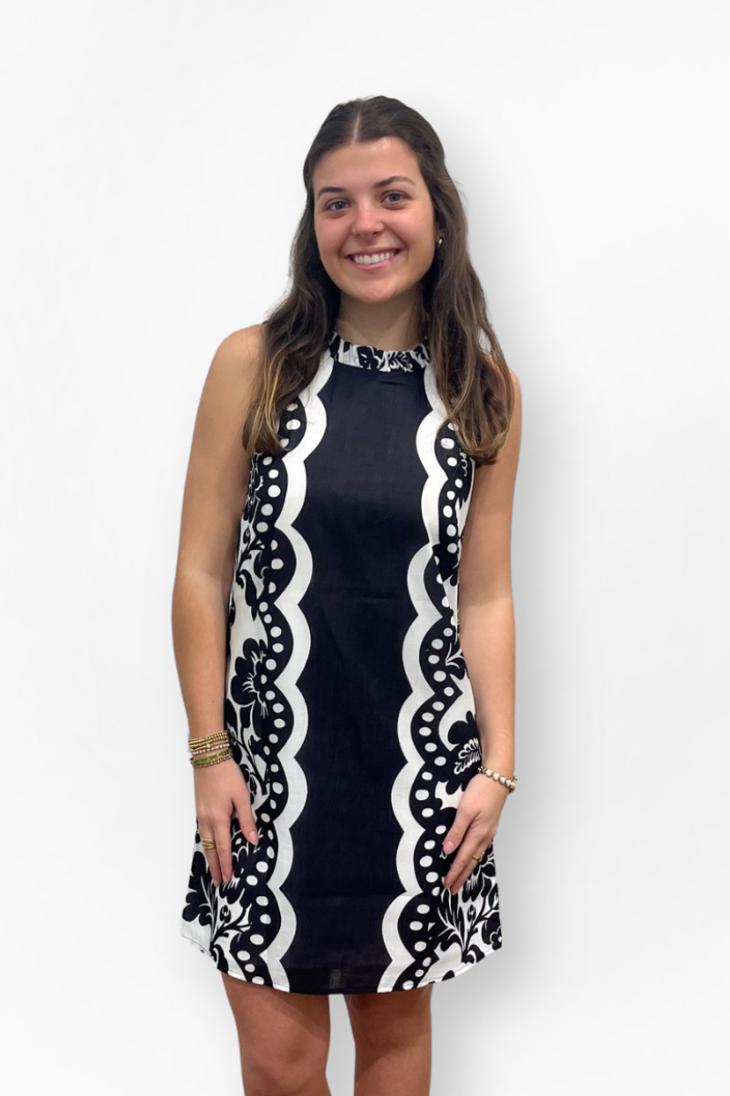Ruffles Neck Dress