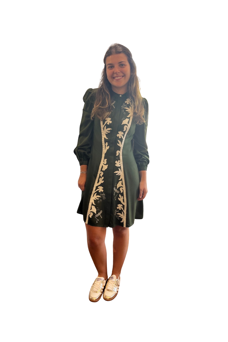 August Embroidery Short Dress