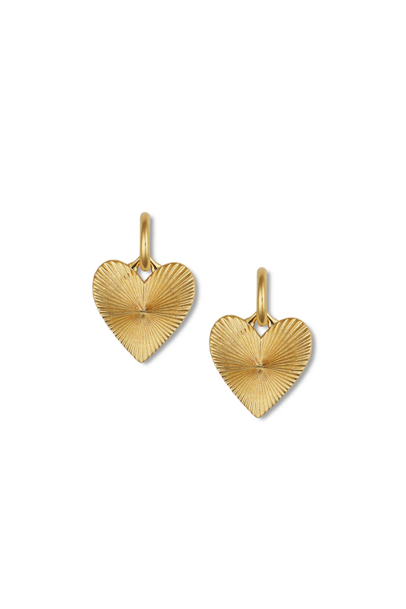 HART - Small Ribbed Heart of Gold Huggies