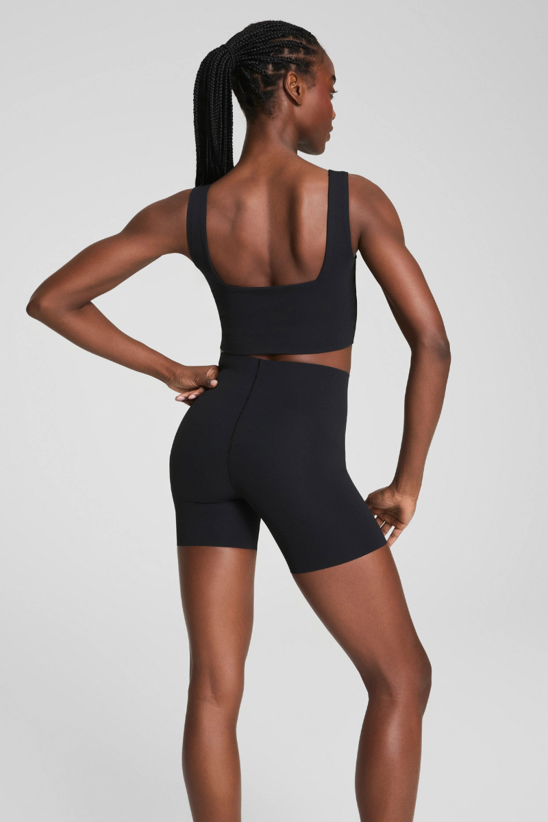 Get Moving Cropped Square Neck Shelf Tank
