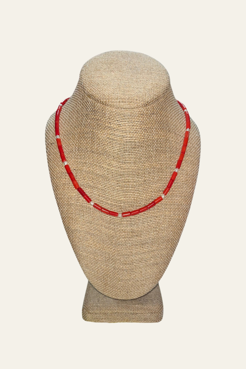 Georgia Coral Long Necklace