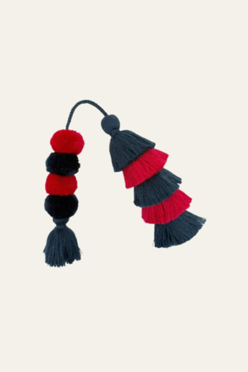 Flair Pom | Fog Blue + Hot Pink