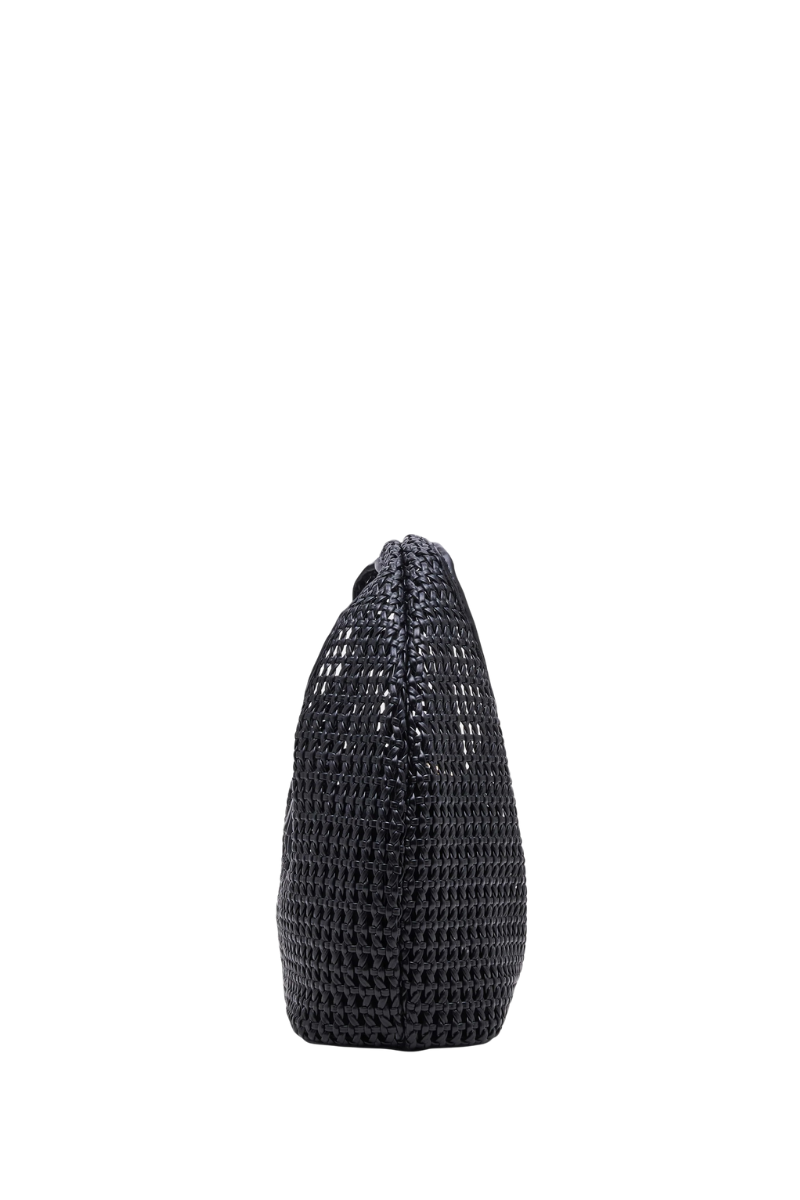 Dahlia Woven Handbag Black Woven Stella