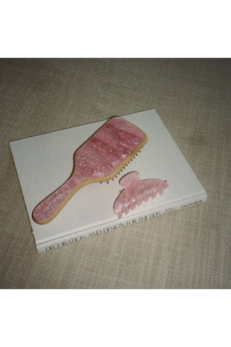 Bamboo Paddle Brush in Pink Sugar