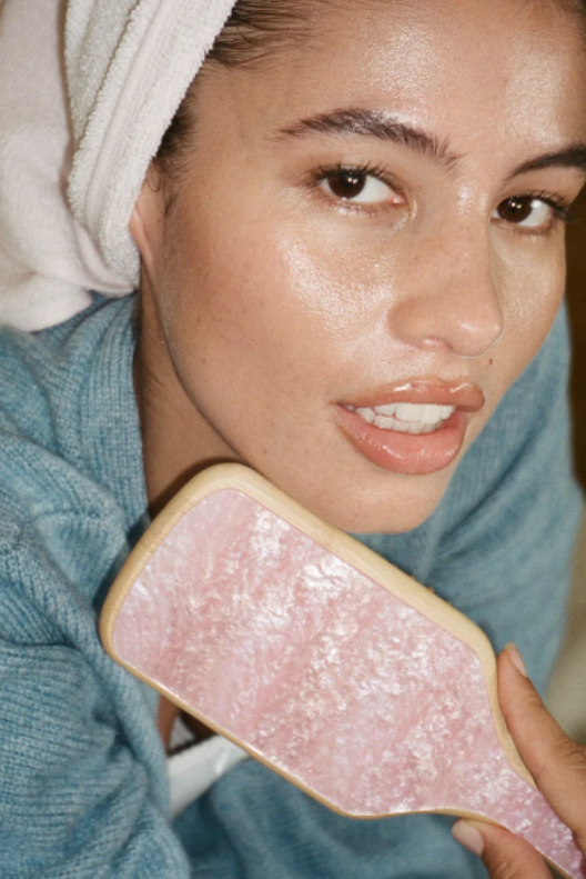 Bamboo Paddle Brush in Pink Sugar