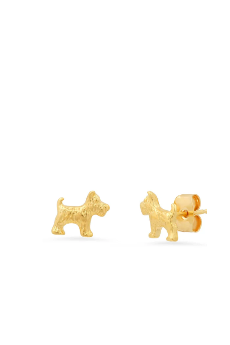 Simple Terrier Dog Earrings