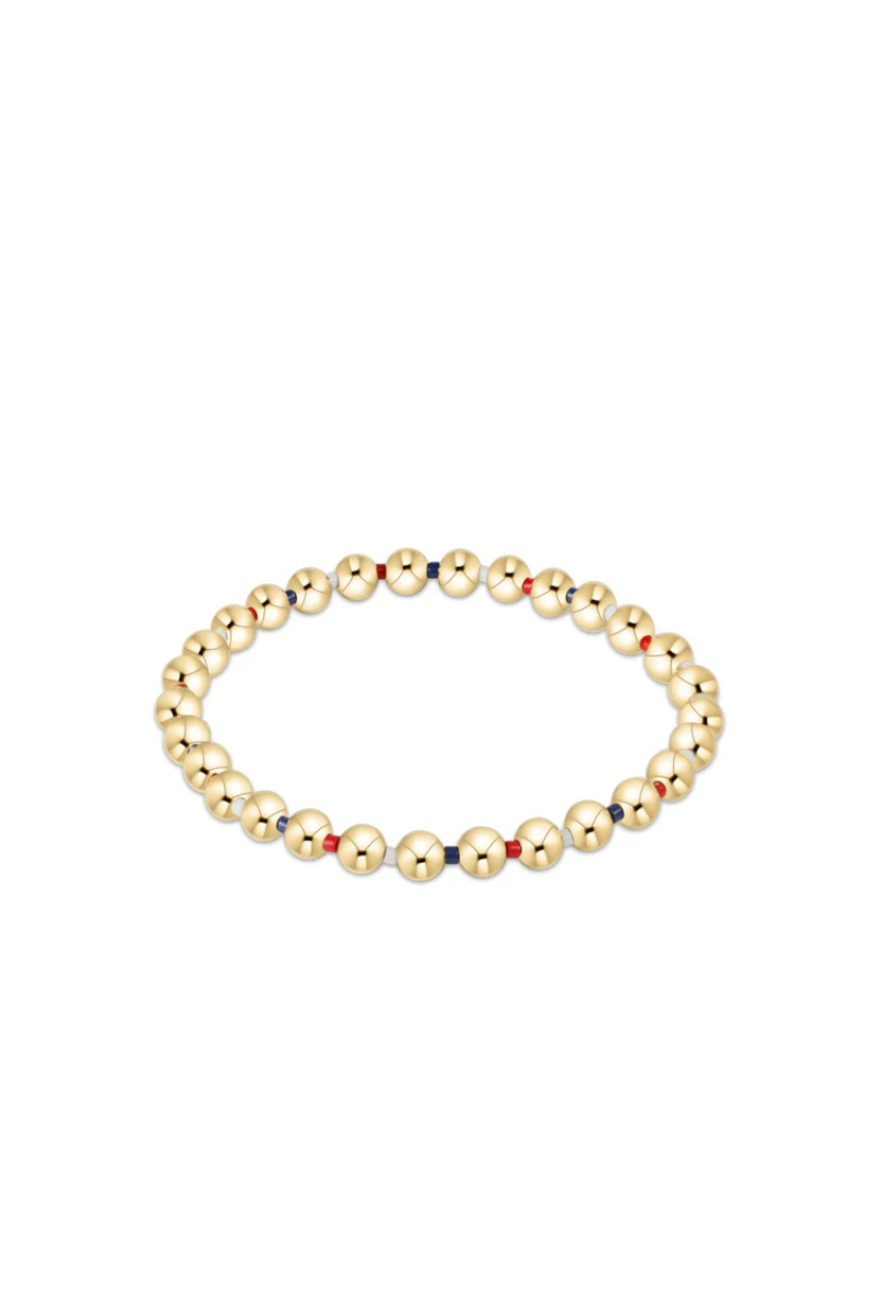 Hope Grateful 5mm Bead Bracelet - Firecracker