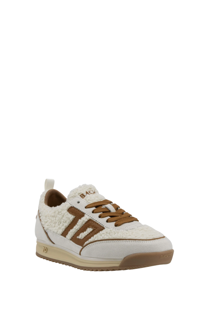 Back 70 Streetwear Teddy FU Sneaker Milk Ice Cuoio