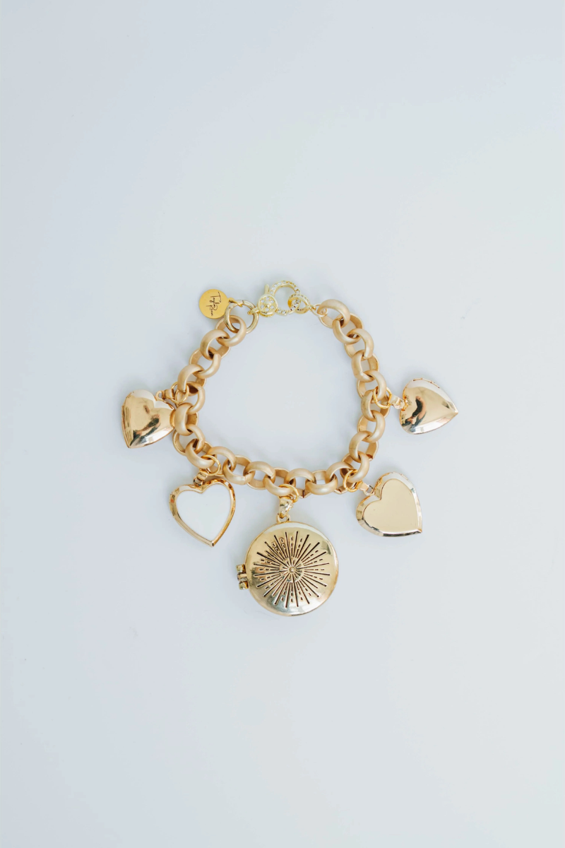 Taylor Reese x The Heartest Yard Heart Locket Charm Bracelet