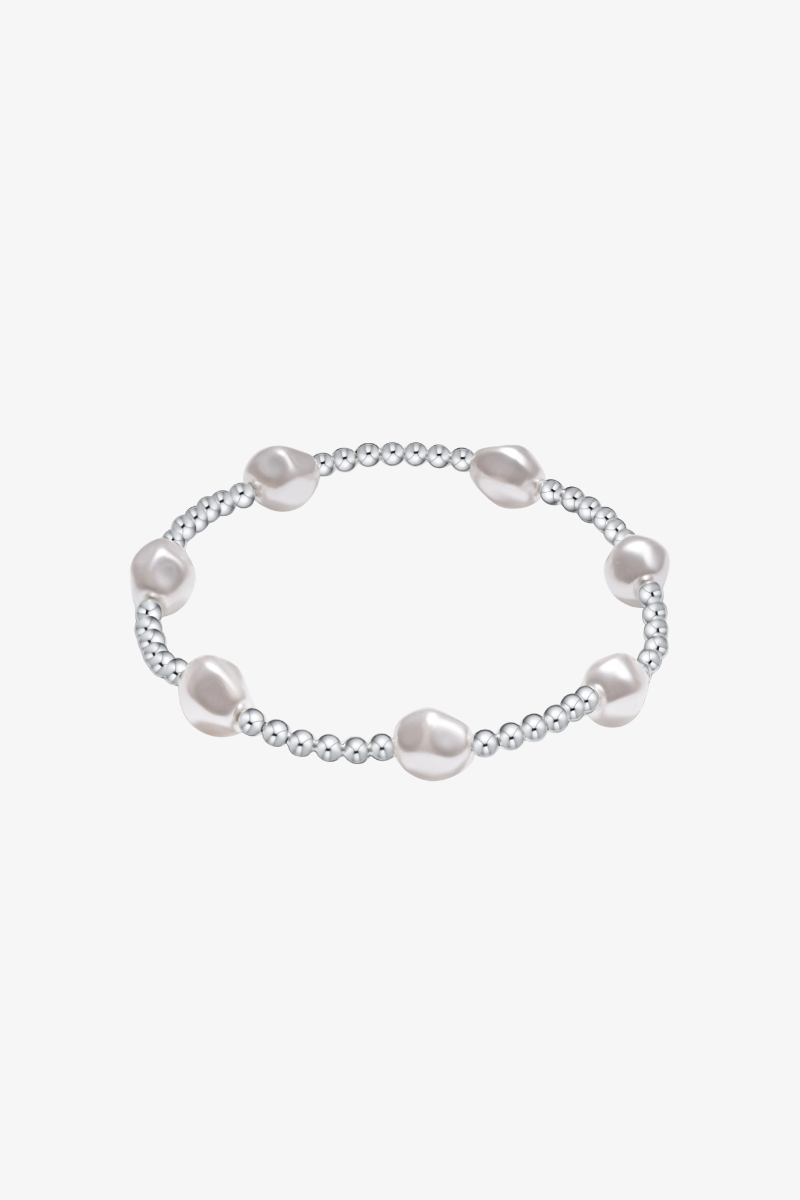 EXTENDS Admire Sterling 3mm Bead Bracelet - Pearl