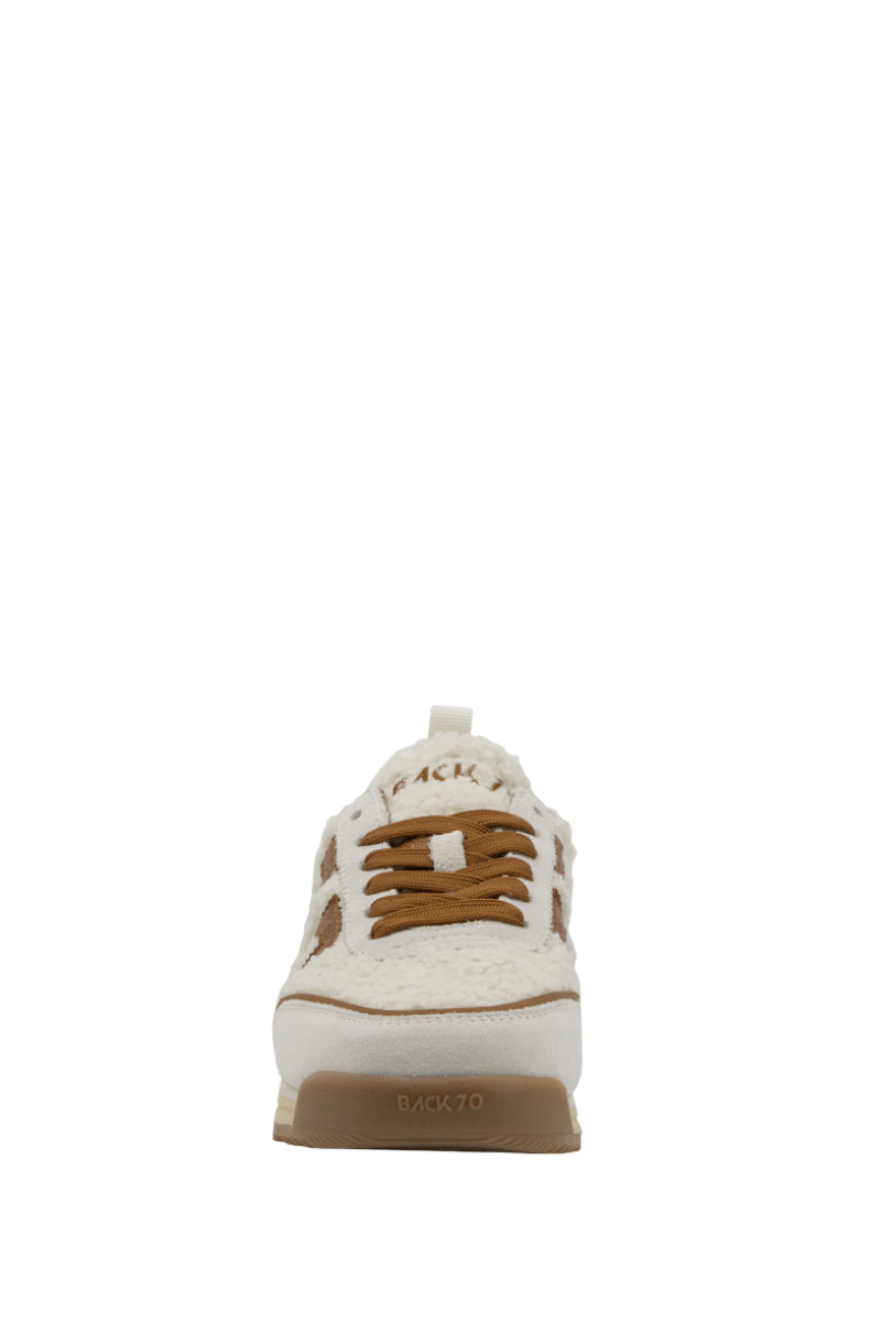 Back 70 Streetwear Teddy FU Sneaker Milk Ice Cuoio