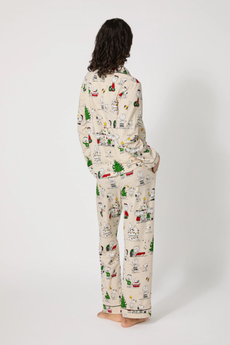 Peanuts® Celebration Long Sleeve Classic Stretch Jersey Pj Set