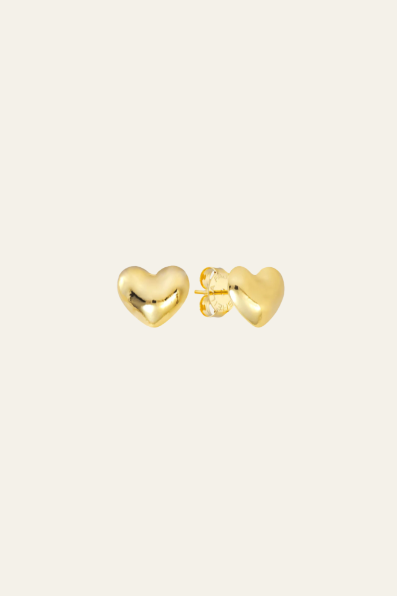 Petite Mercy Heart Studs
