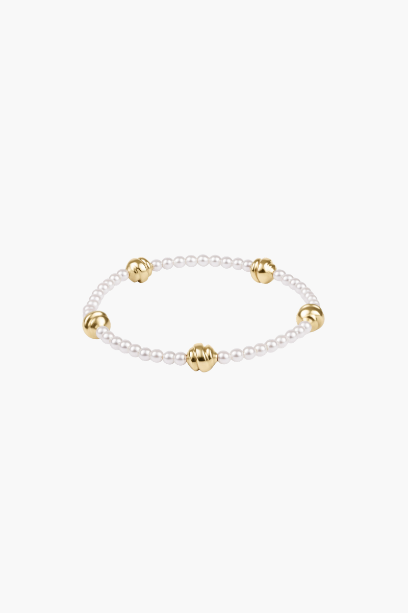 Admire Small Gold 3mm Pearl Bracelet