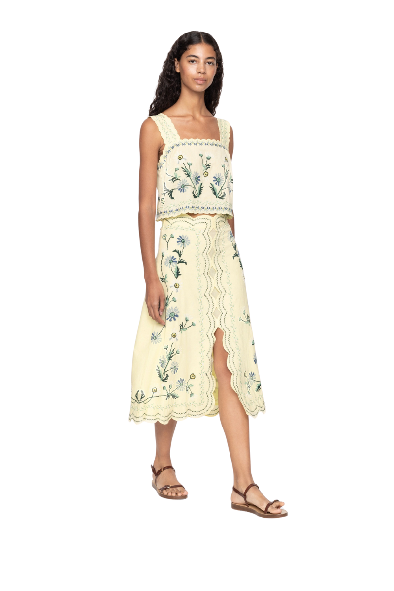 Audra Embroidered Skirt