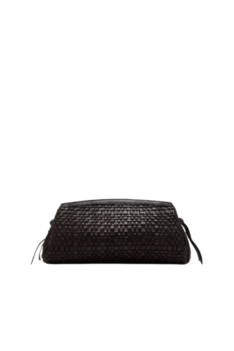 Maude Convertible Woven Clutch