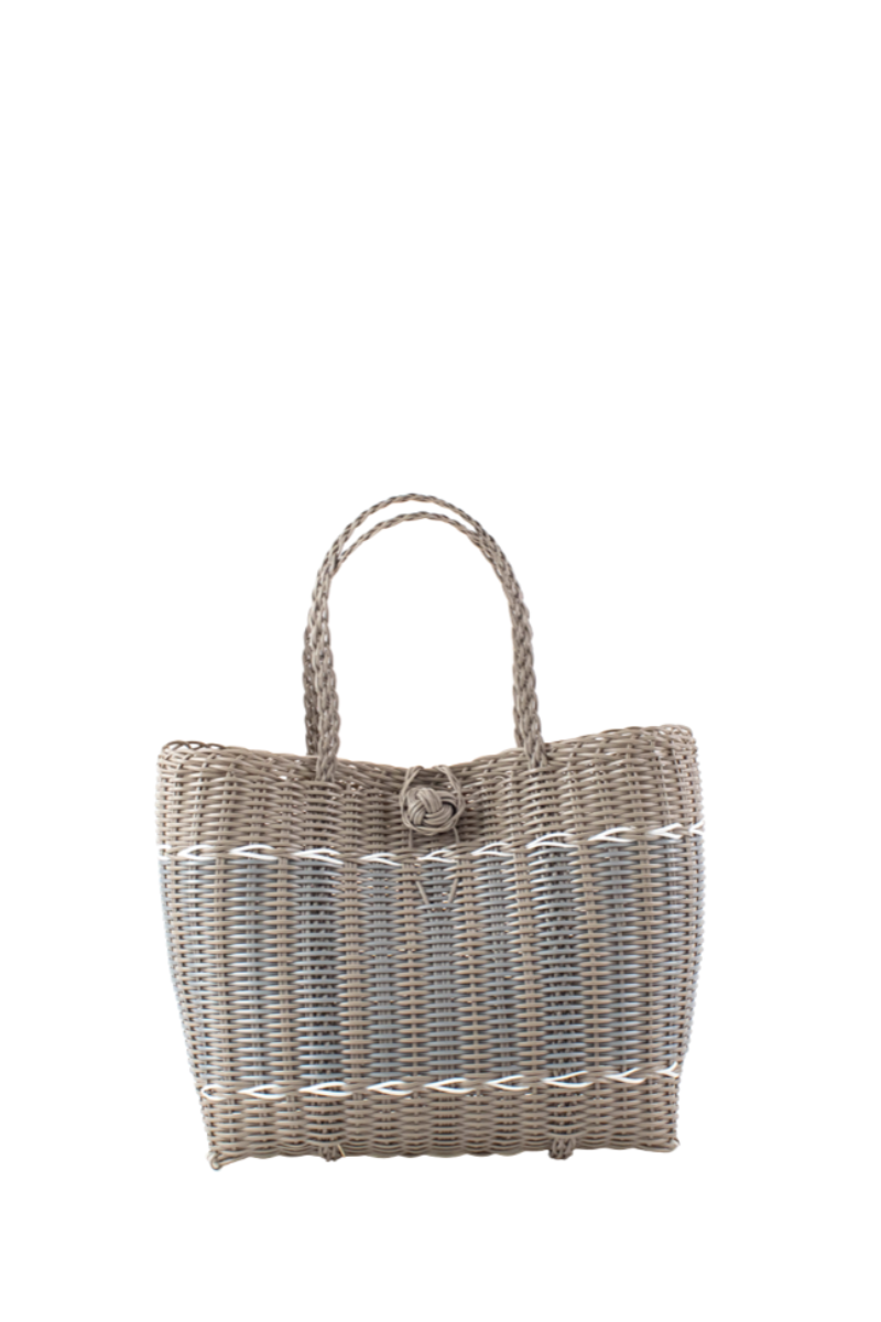 Extra Small, Guadalupe - Putty + Silver Tote
