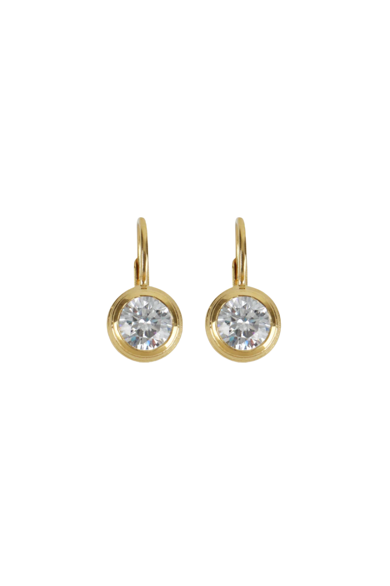 Bezel Drop Earrings