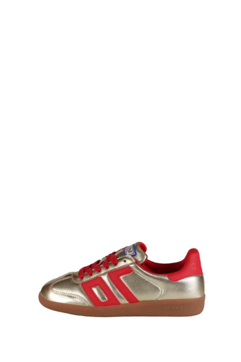 Back 70 Streetwear Cloud Sneaker Gold and Red