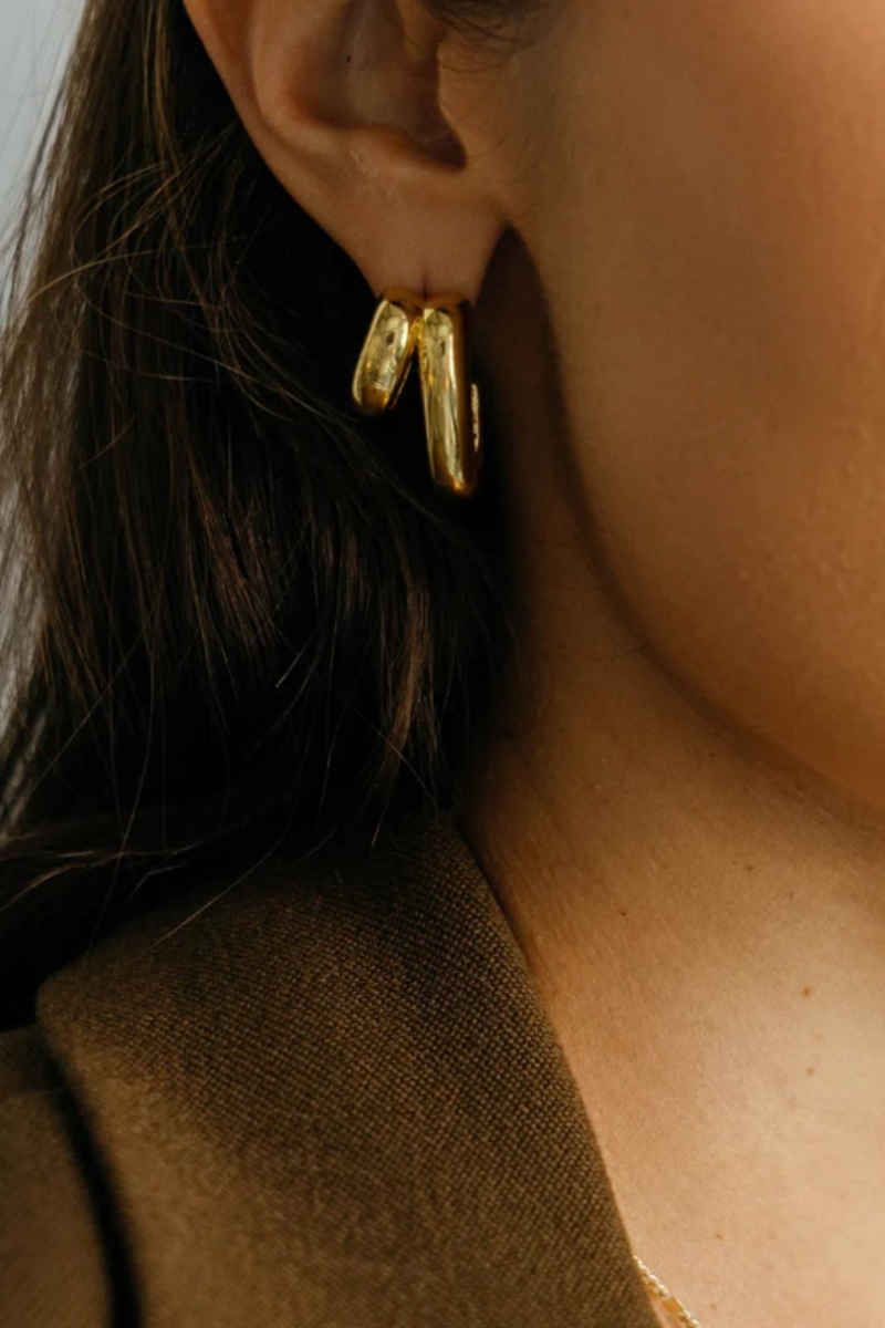 Hugo Double Hoop Earring