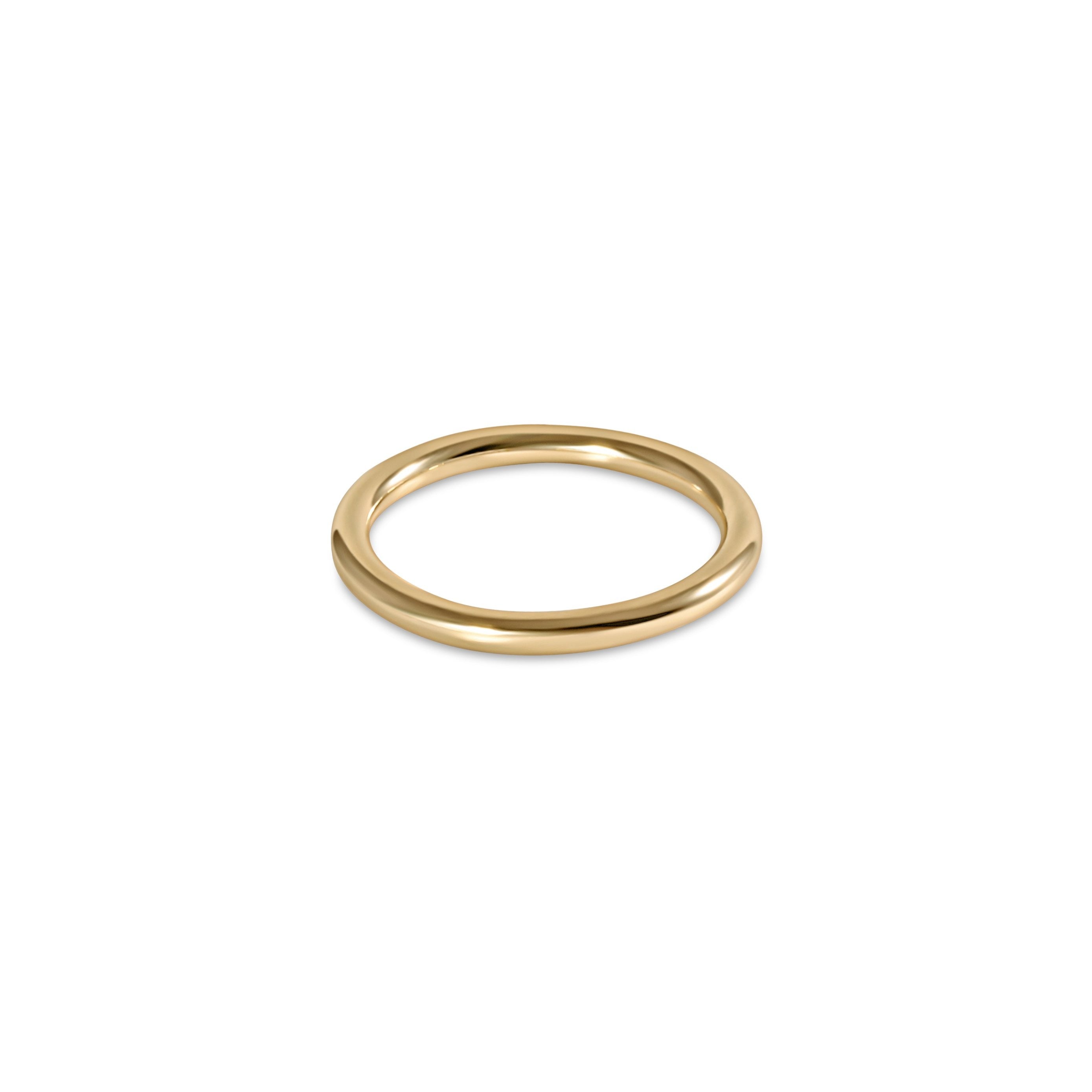 Classic Gold Thin Band Ring - Size 6