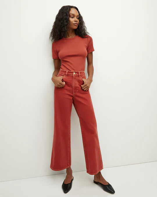 Taylor Cropped High Rise Wide-Leg Jean