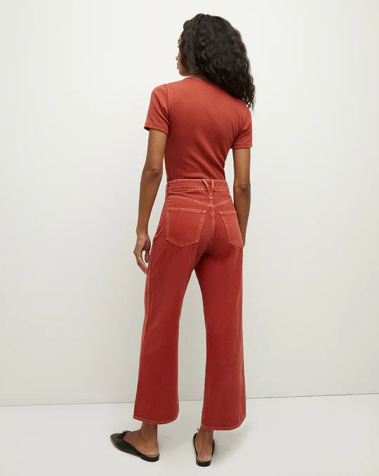 Taylor Cropped High Rise Wide-Leg Jean