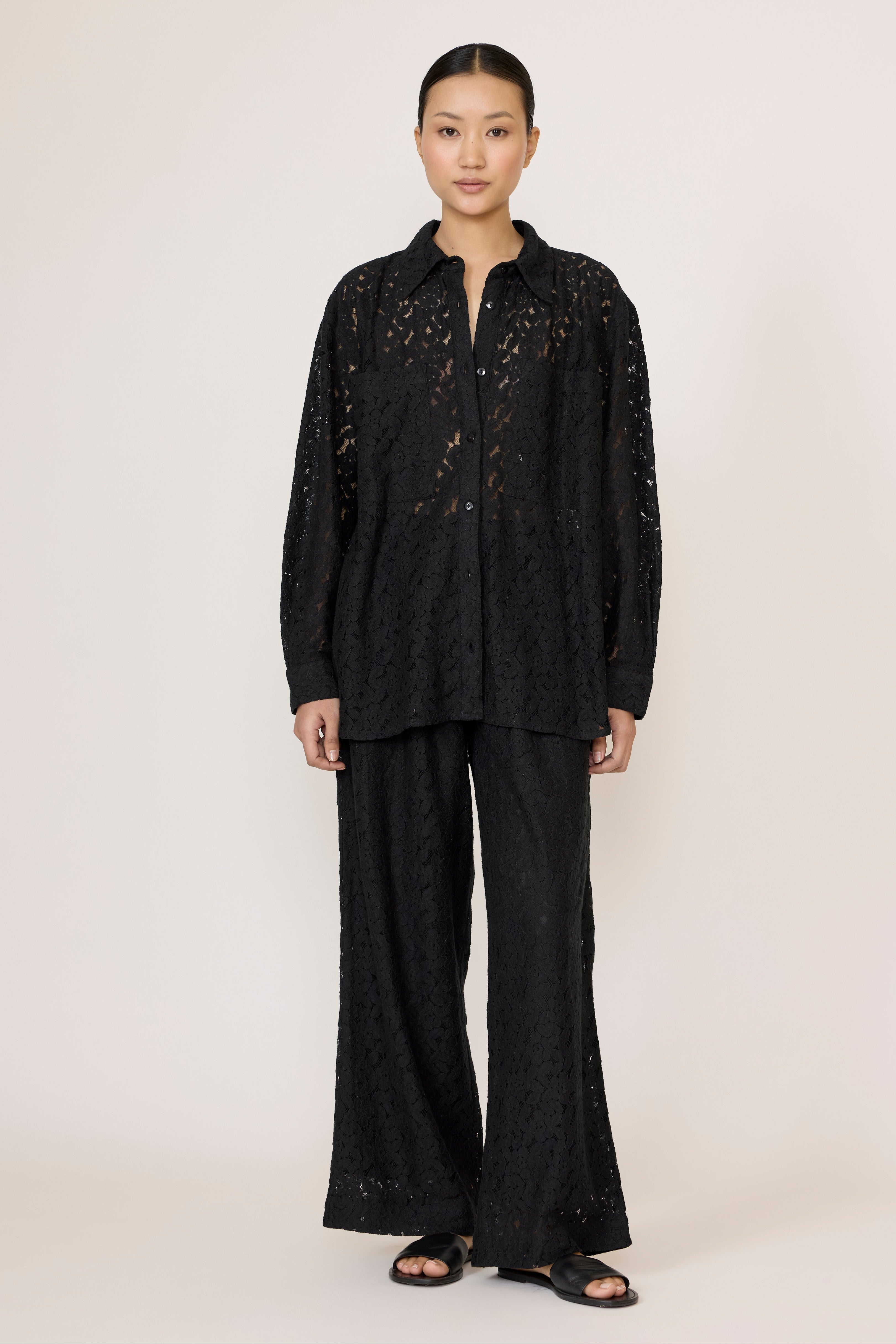 Easy Pant - Black Lace