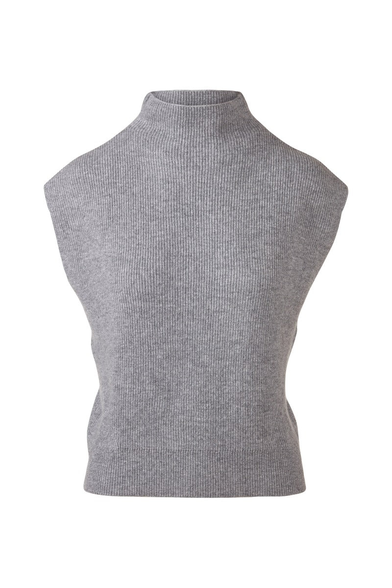 Sleeveless Rib Funnel