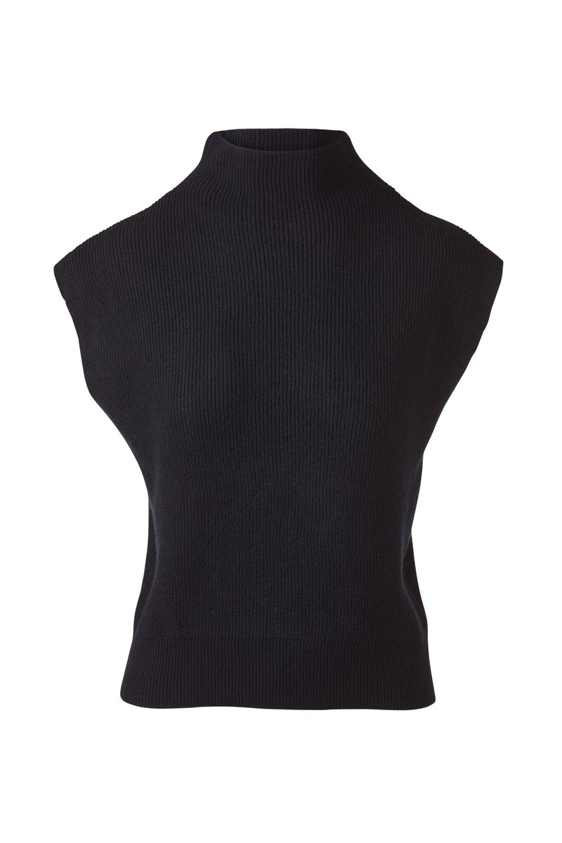 Sleeveless Rib Funnel