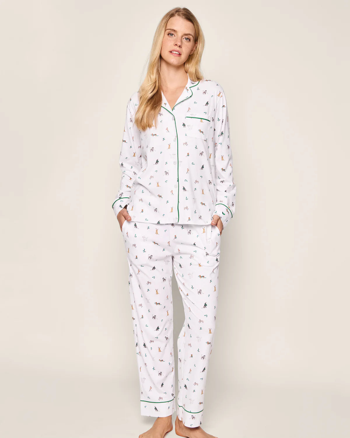 Women's Luxe Pima Jingles Paws Pajama Set