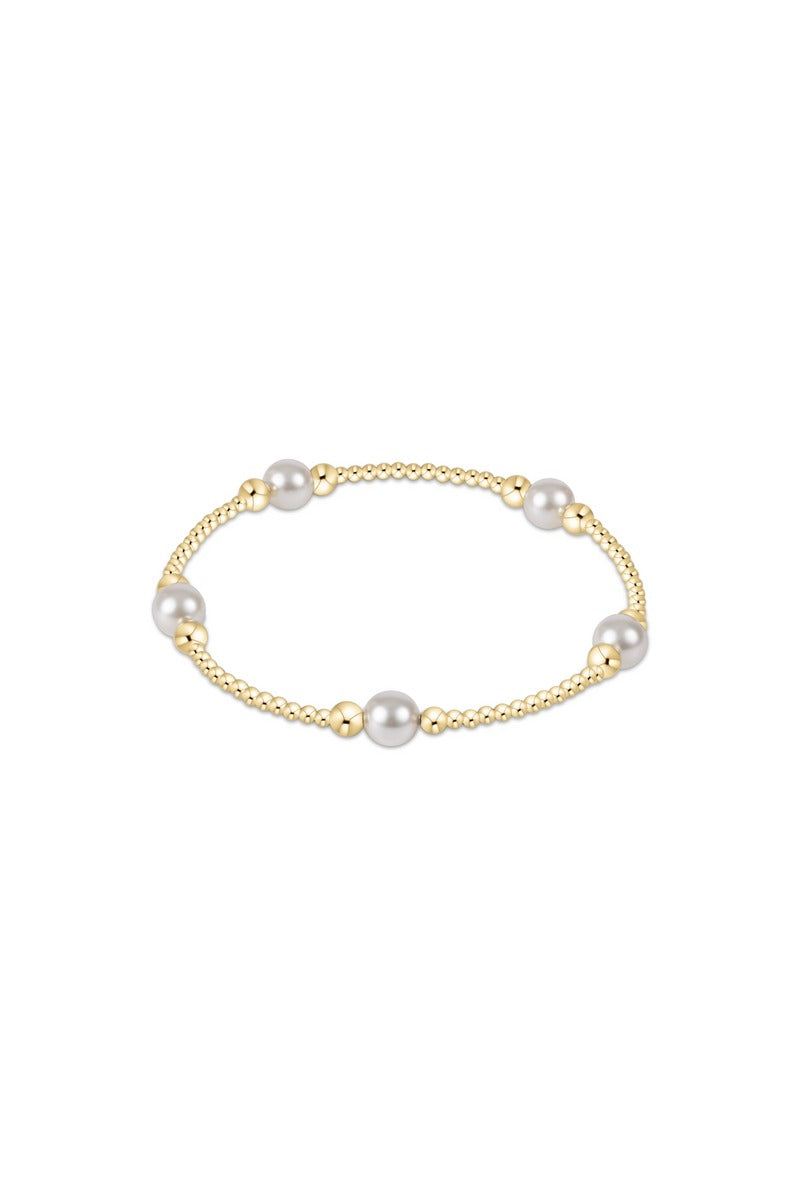 Purpose Pearl 6mm Bead Bracelet - Gold