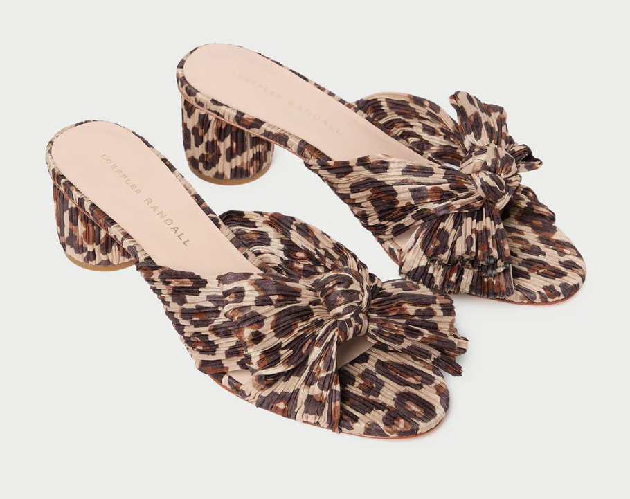 emilia pleated knot mule