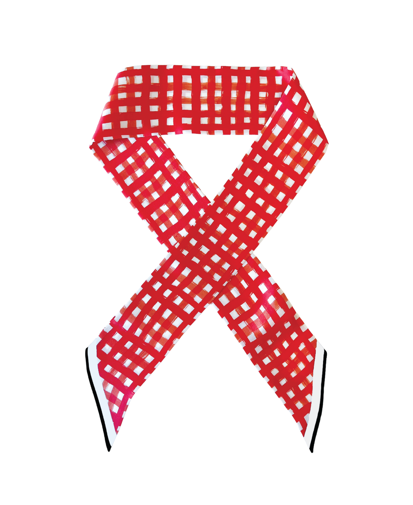Tailgate Check Twilly in Red & Black