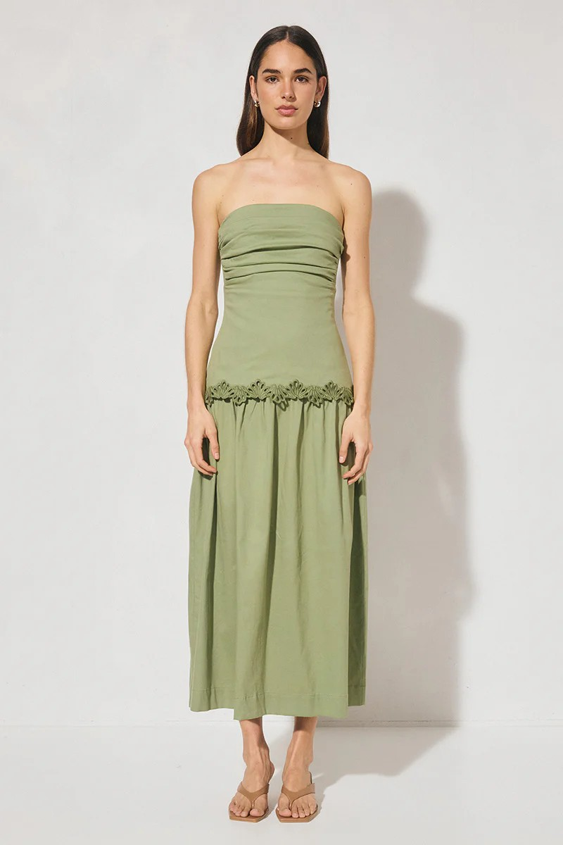 Fran Midi Dress Fern Green