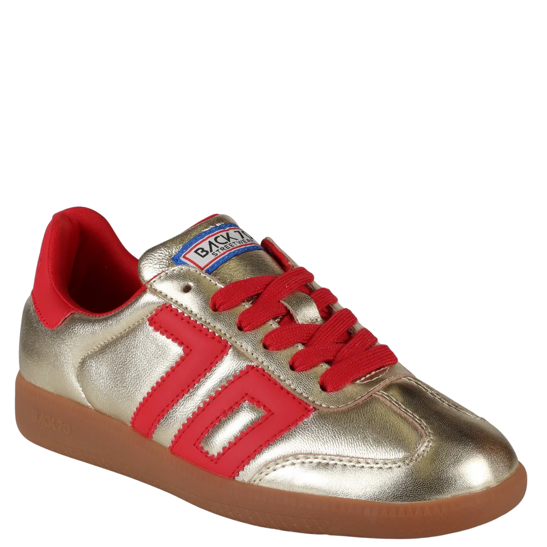 Back 70 Streetwear Cloud Sneaker Gold and Red