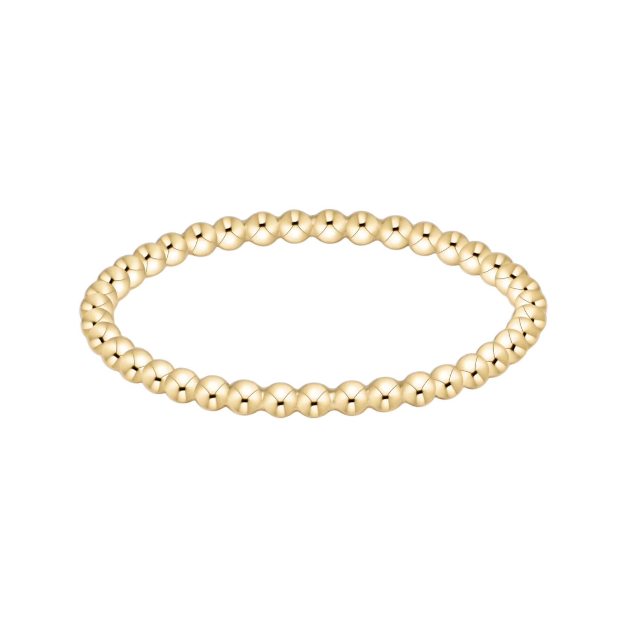 Classic Gold 1.5mm Beaded Ring - Size 7