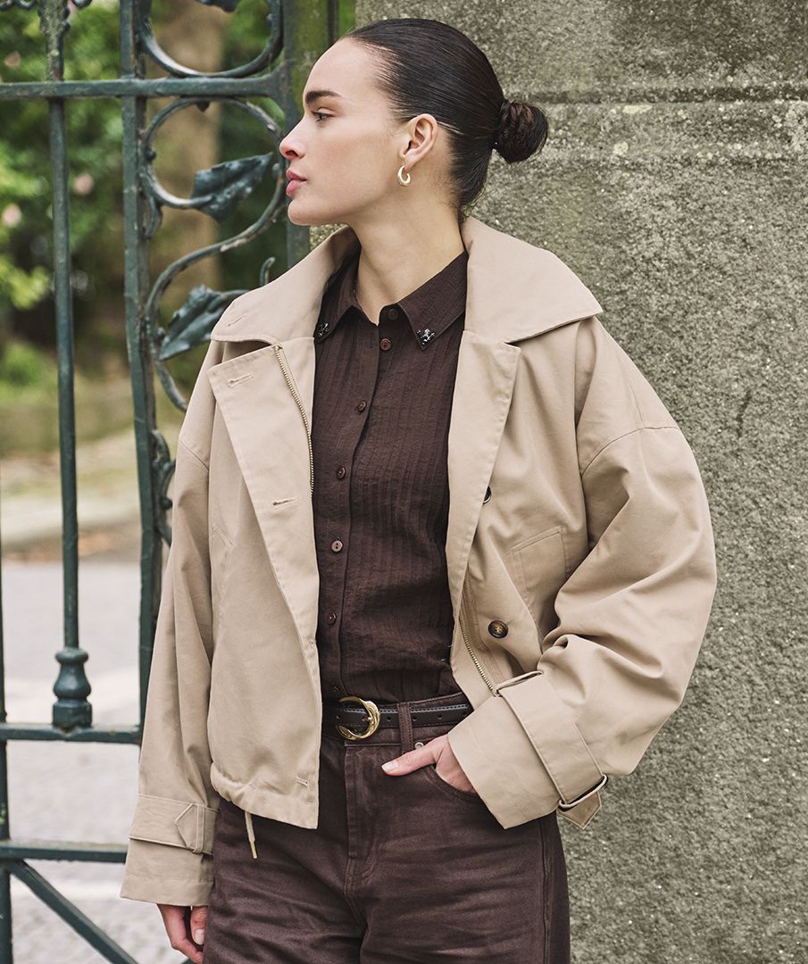 Crop Trench Coat