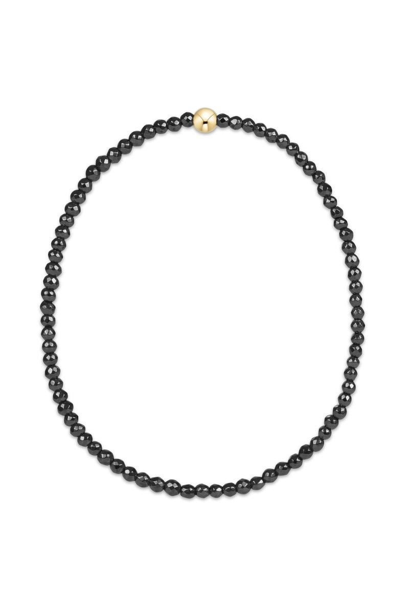 Faceted Hematite 2mm Bead Bracelet