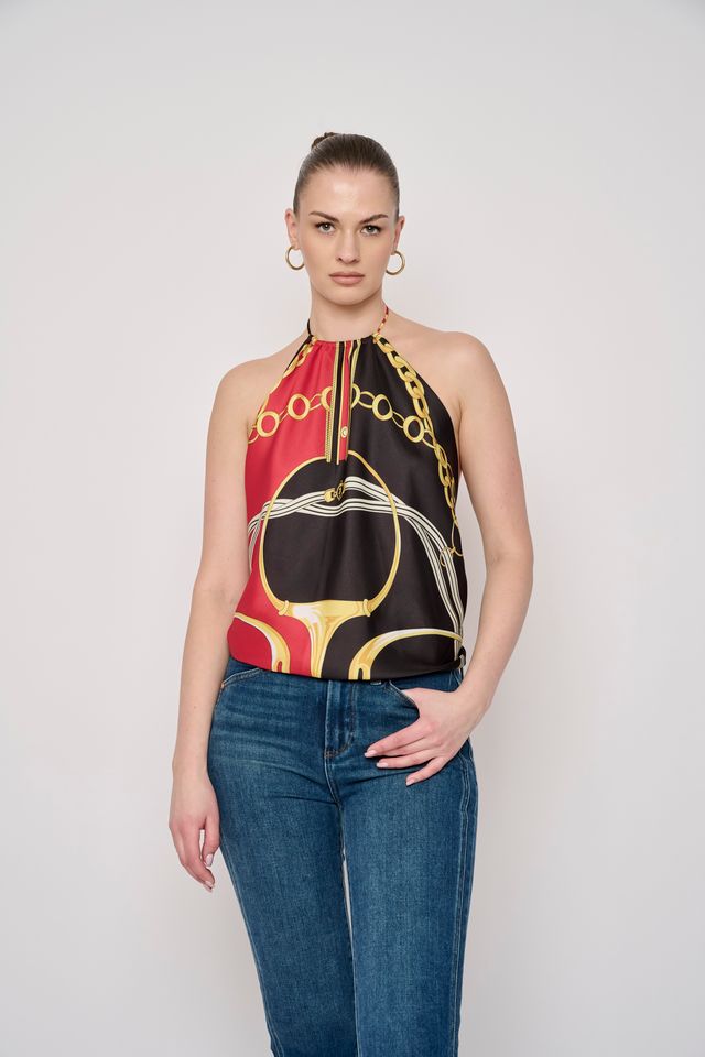 Halter Top Positano Red