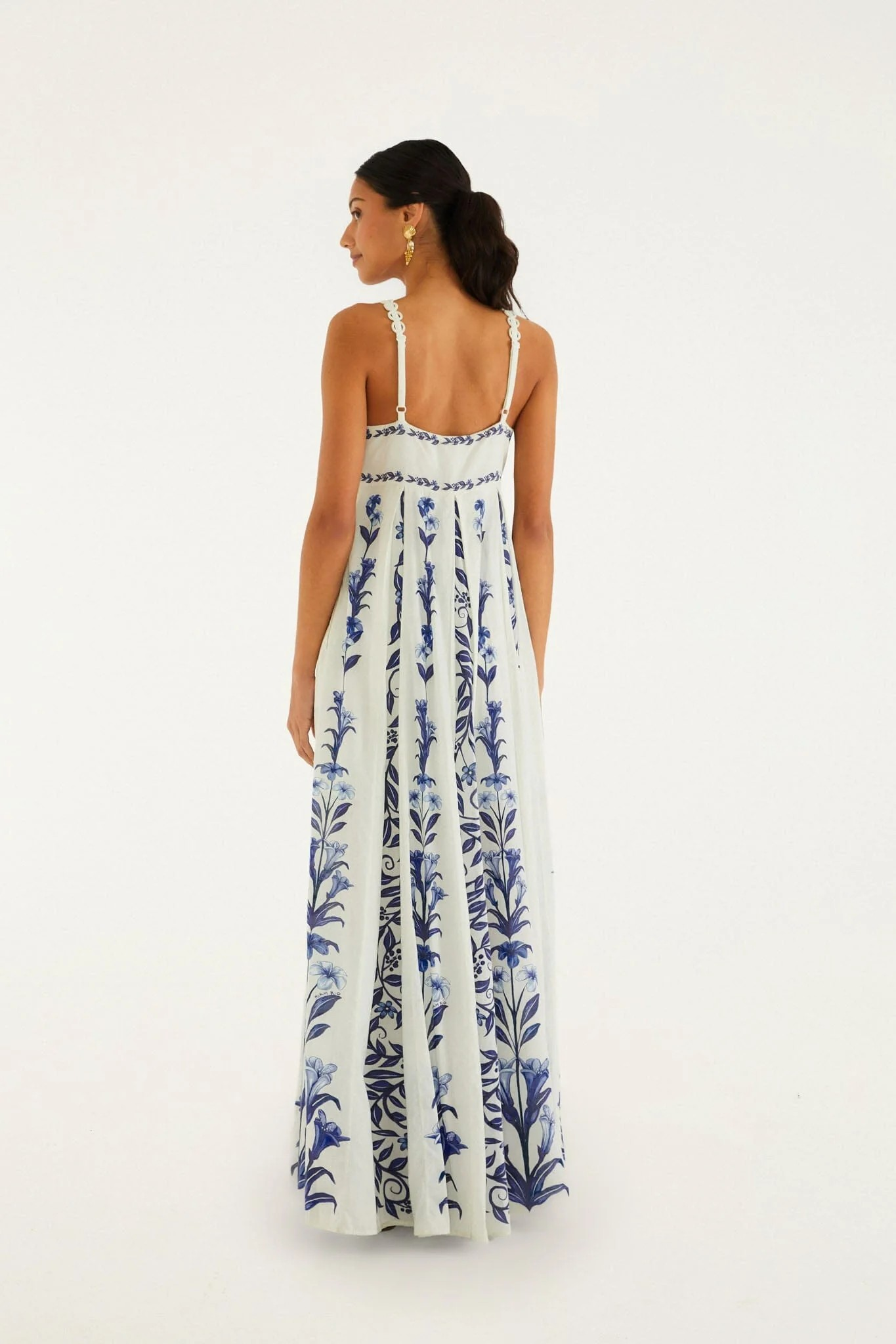 Flowers Arch Off-White Maxi Dress