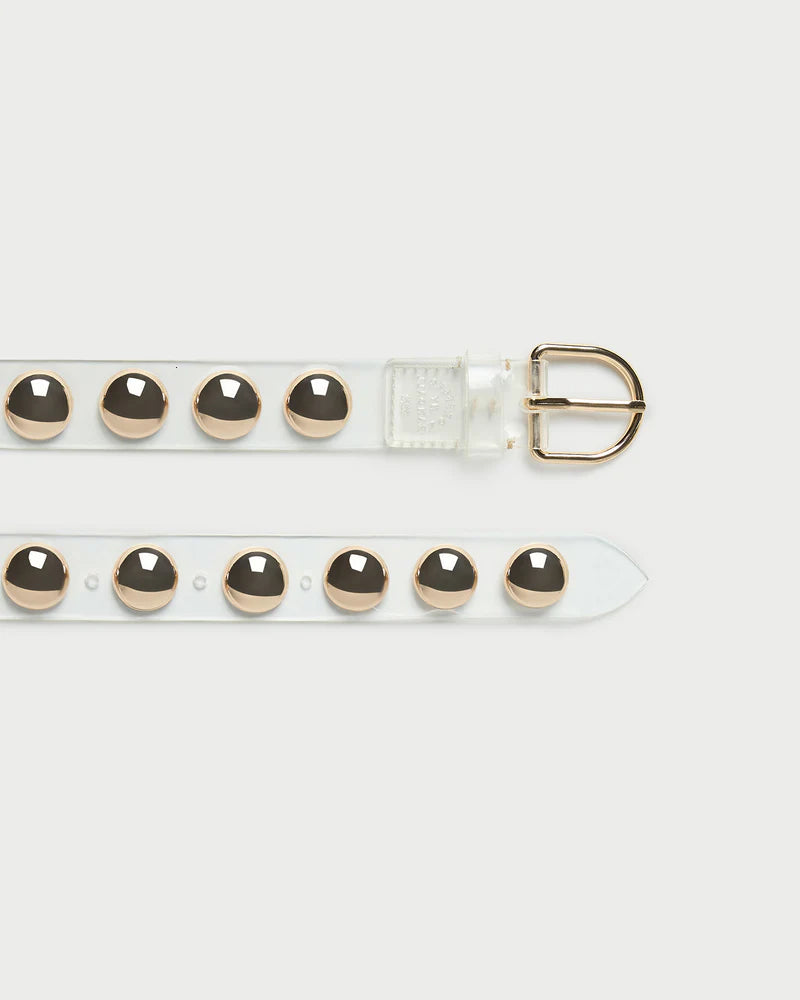 Issa Clear/Champagne Studded Belt
