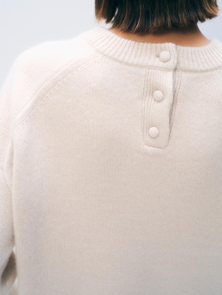 CASHMERE BLEND SCARF SWEATER