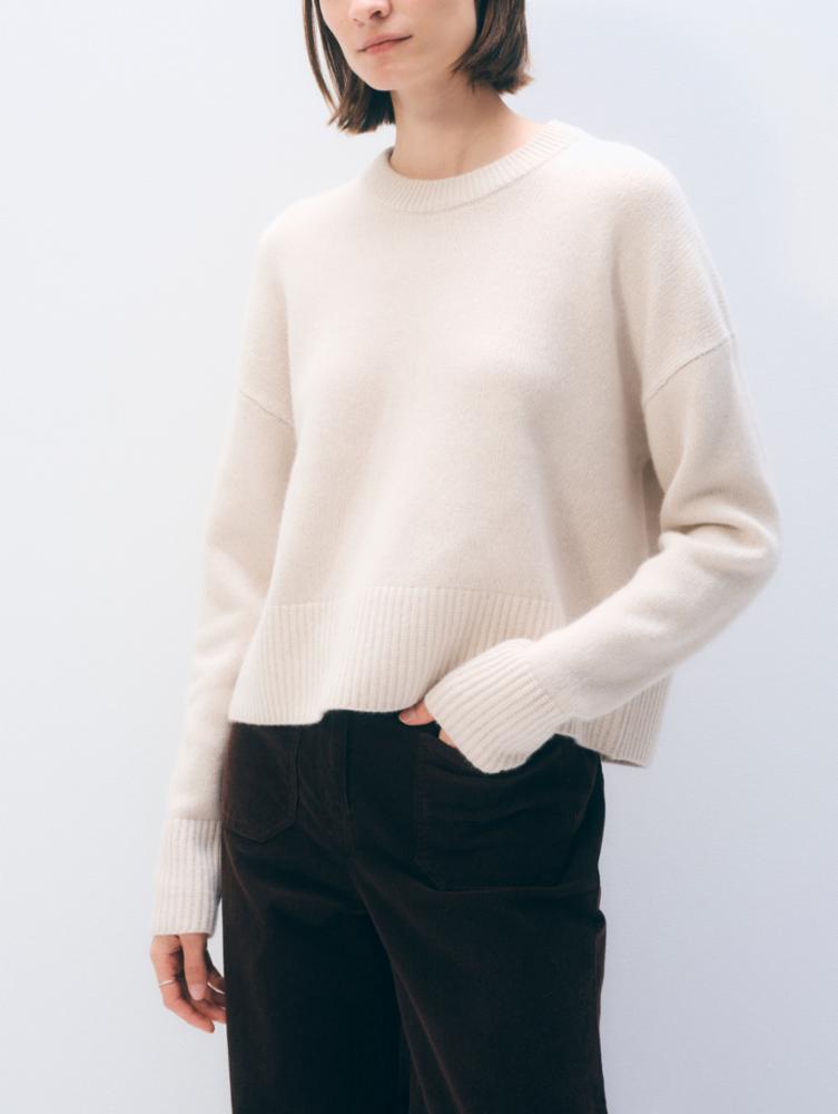 CASHMERE BLEND SCARF SWEATER