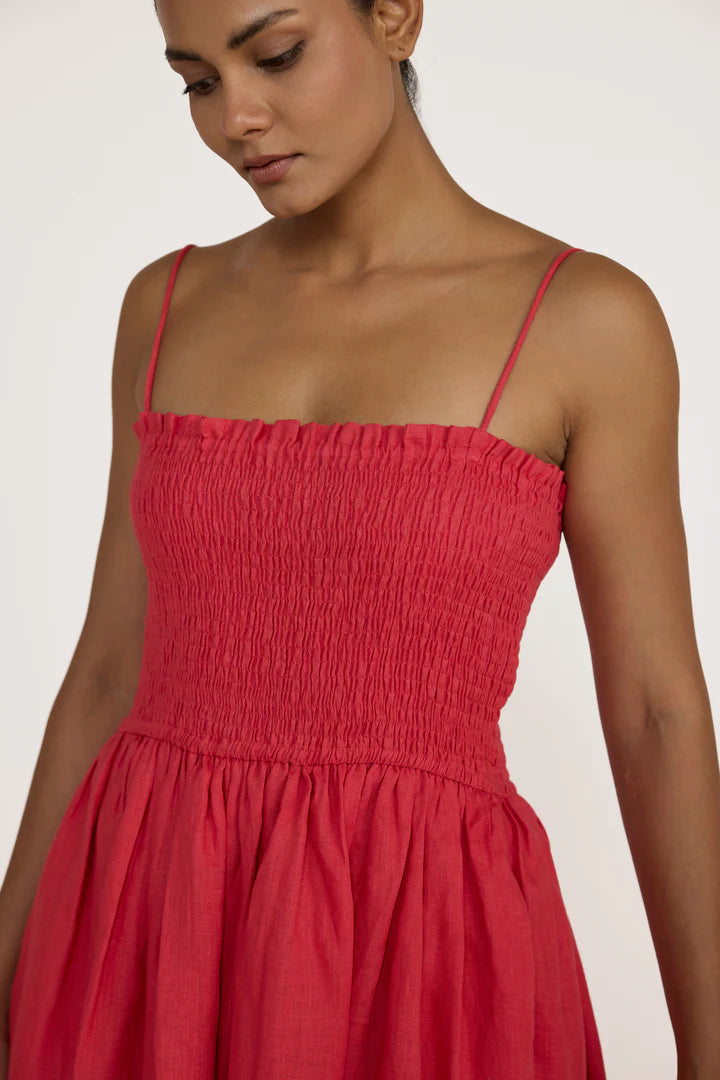 Strappy Bodice Dress - Poppy