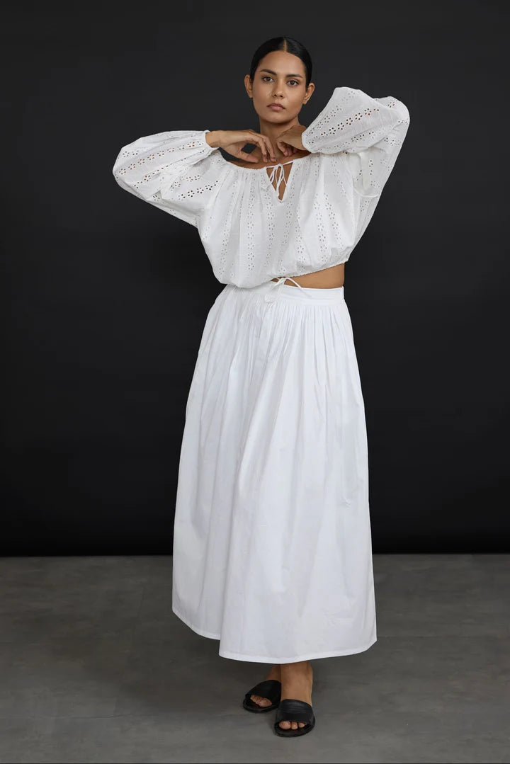 Off The Shoulder Blouse - Ivory Lace