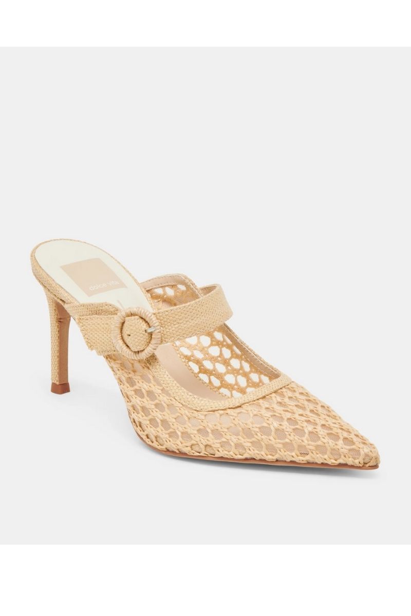 Keekee Raffia Stiletto Mule