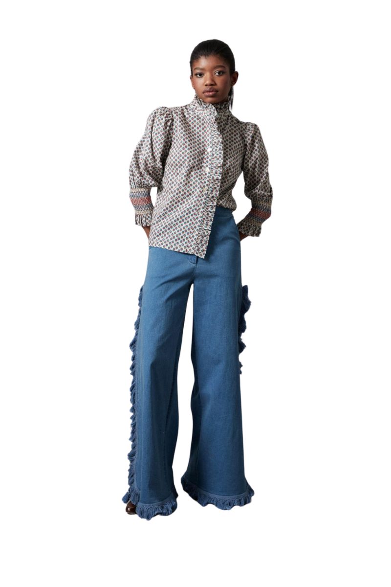 Frilled Button Down