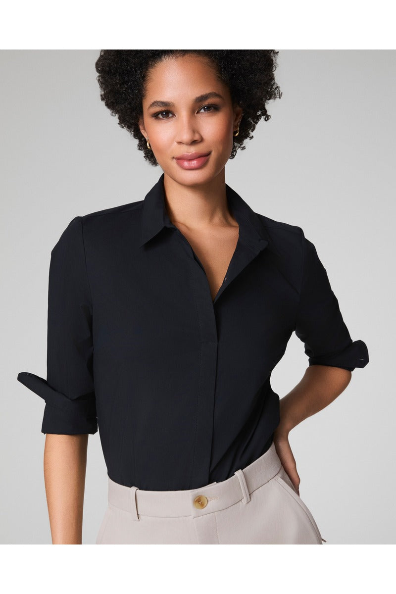 Cropped Poplin Shirt