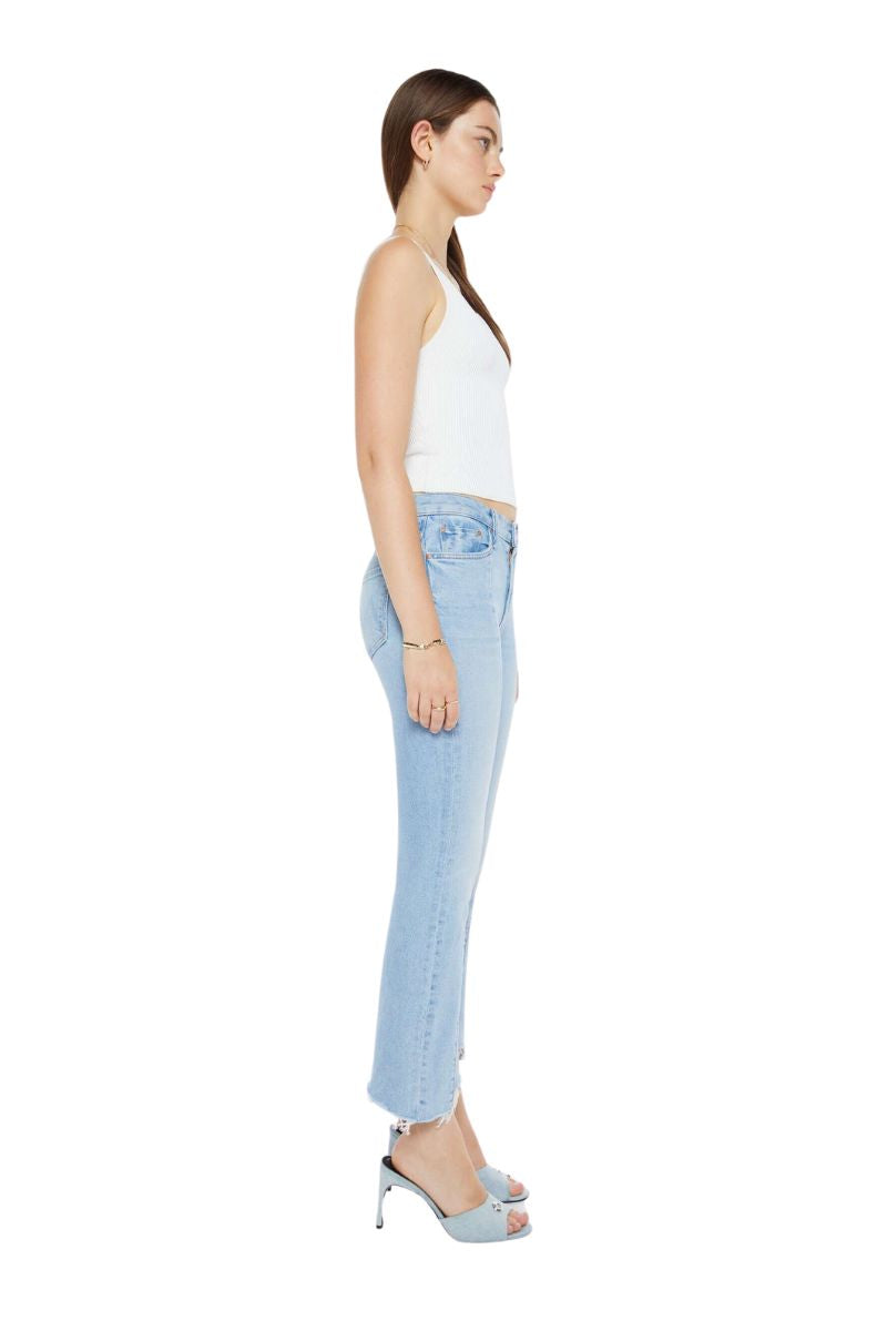 The Insider Seamed Frayed Crop Straight Leg Jeans